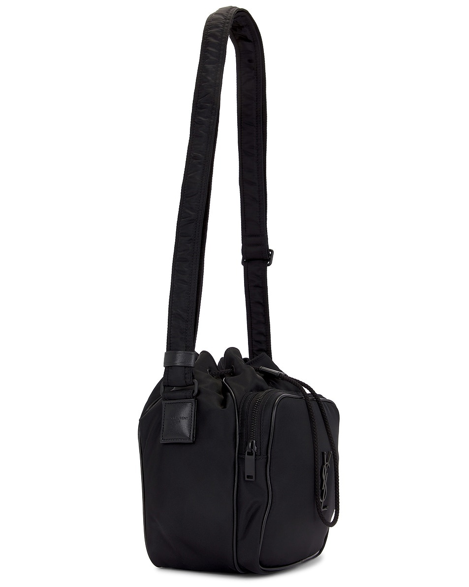 【SAINT LAURENT】NIKI SMALL BUCKET BAG Saint Laurent Men's Niki Small YSL Bucket Crossbody Bag in