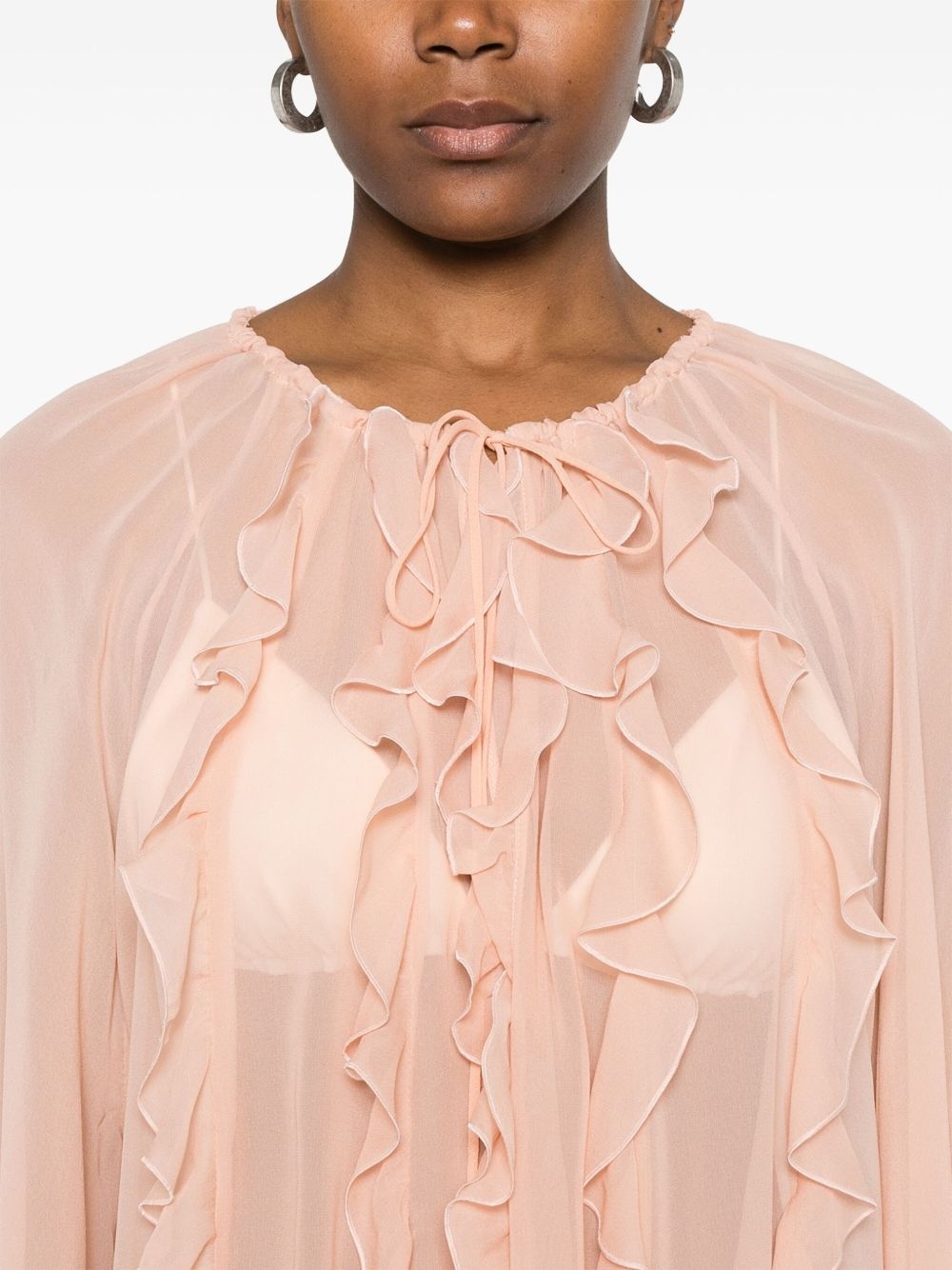 georgette ruffled blouse - 5