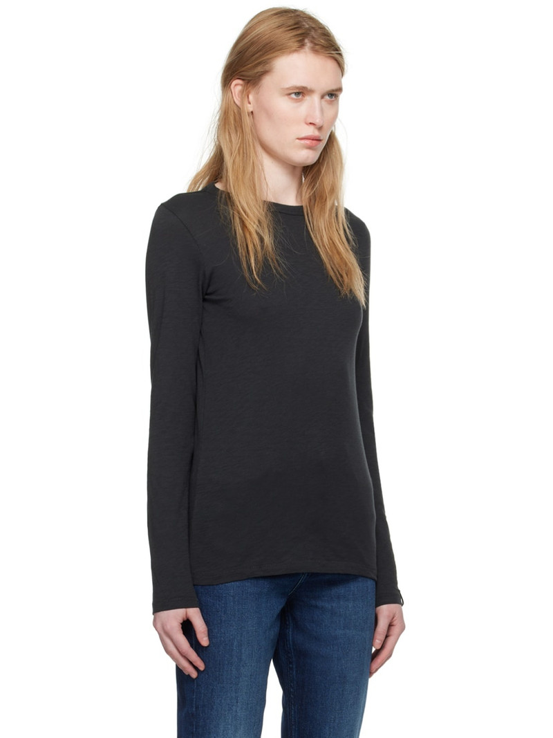 rag & bone Black 'The Slub Long Sleeve' T-Shirt outlook