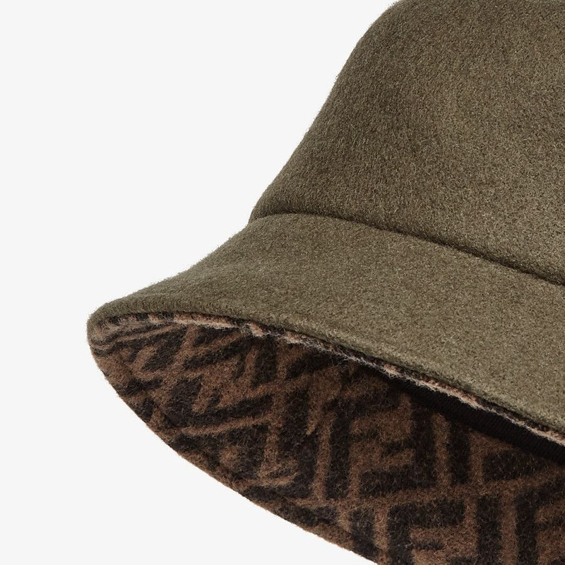 FENDI Green wool and silk bucket hat outlook