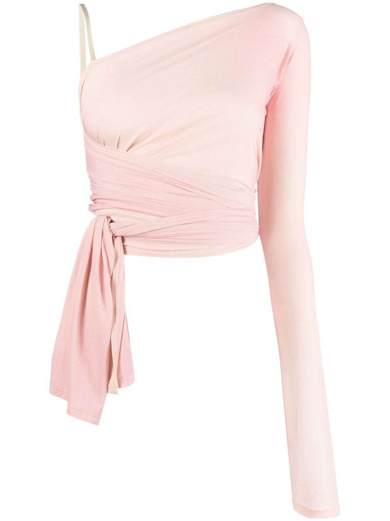 asymmetric wraparound cropped top 1