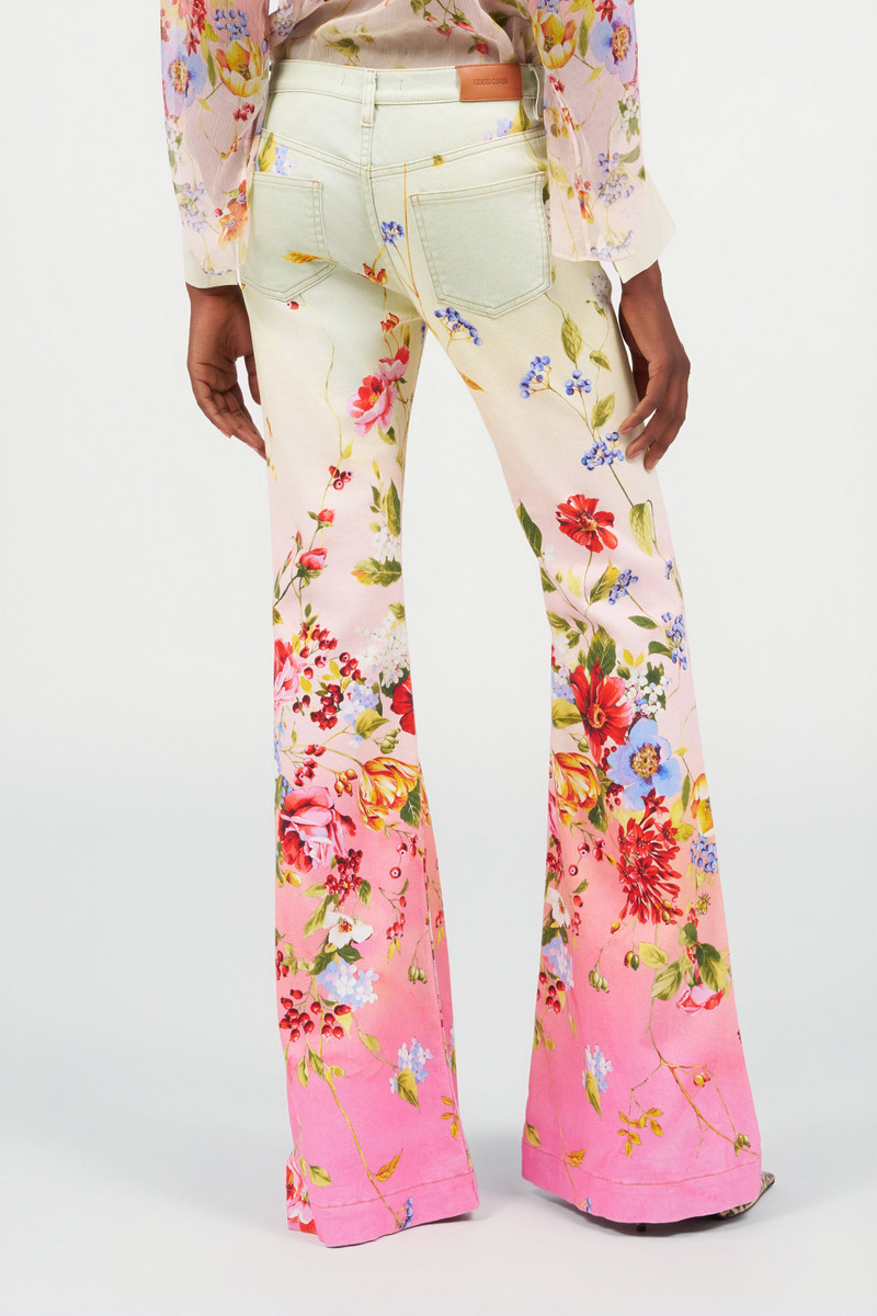 Miami Flowers Print Flare Pants 4