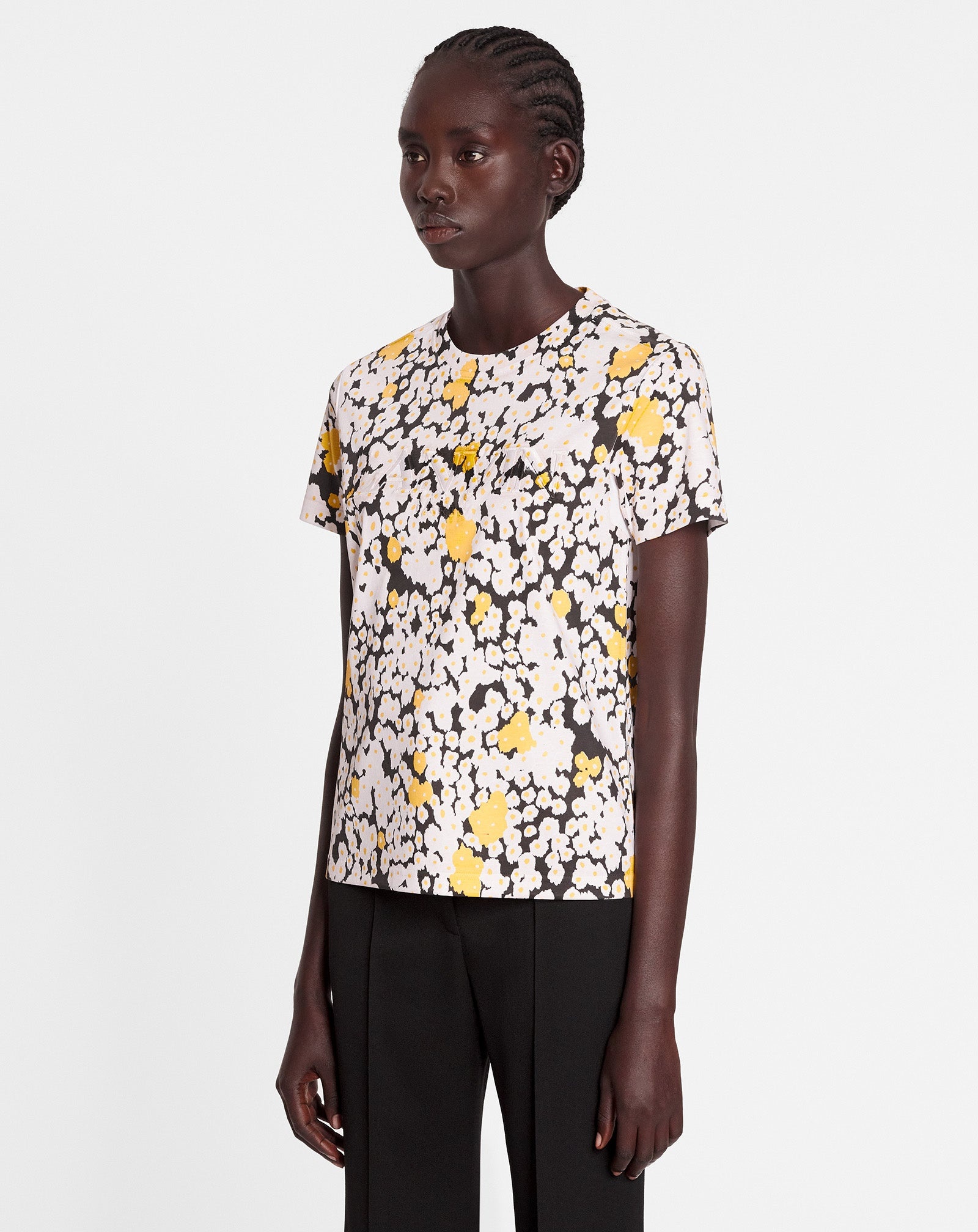 OVERPRINTED CLASSIC T-SHIRT WITH LANVIN PARIS EMBROIDERY - 3