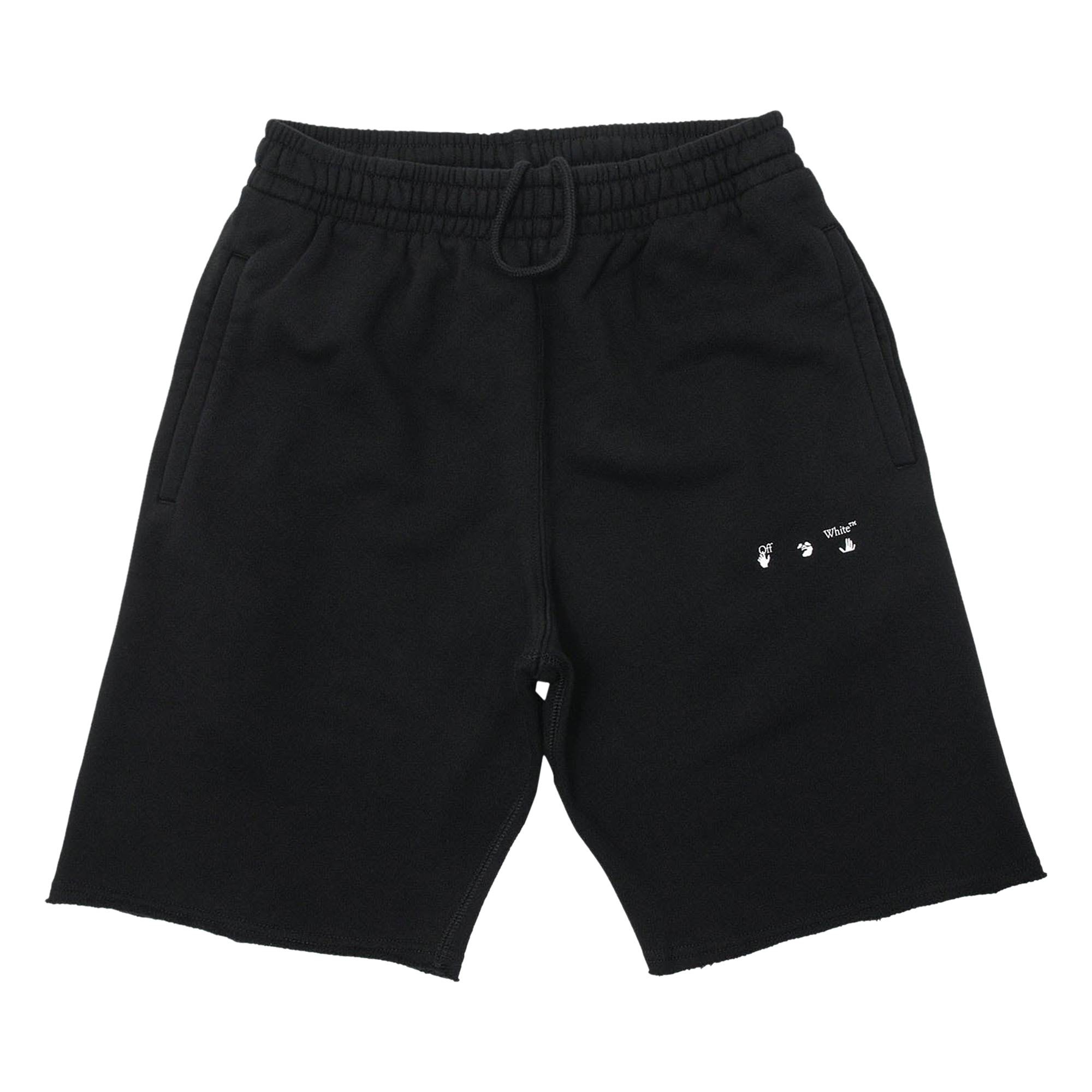 Off-White Sprayed Caravaggio Sweatshort 'Black/White' - 1