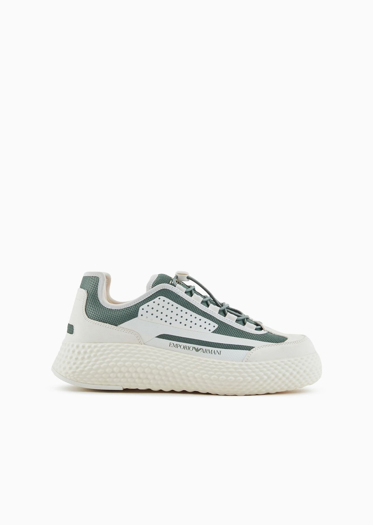 Mesh sneakers with nubuck details - 1