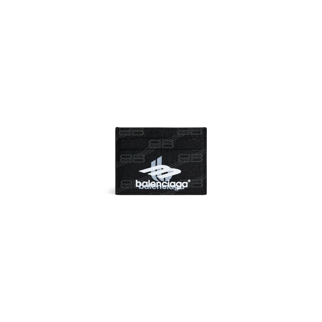 Men's Signature Card Holder Bb Monogram Coated Canvas in Black - 1