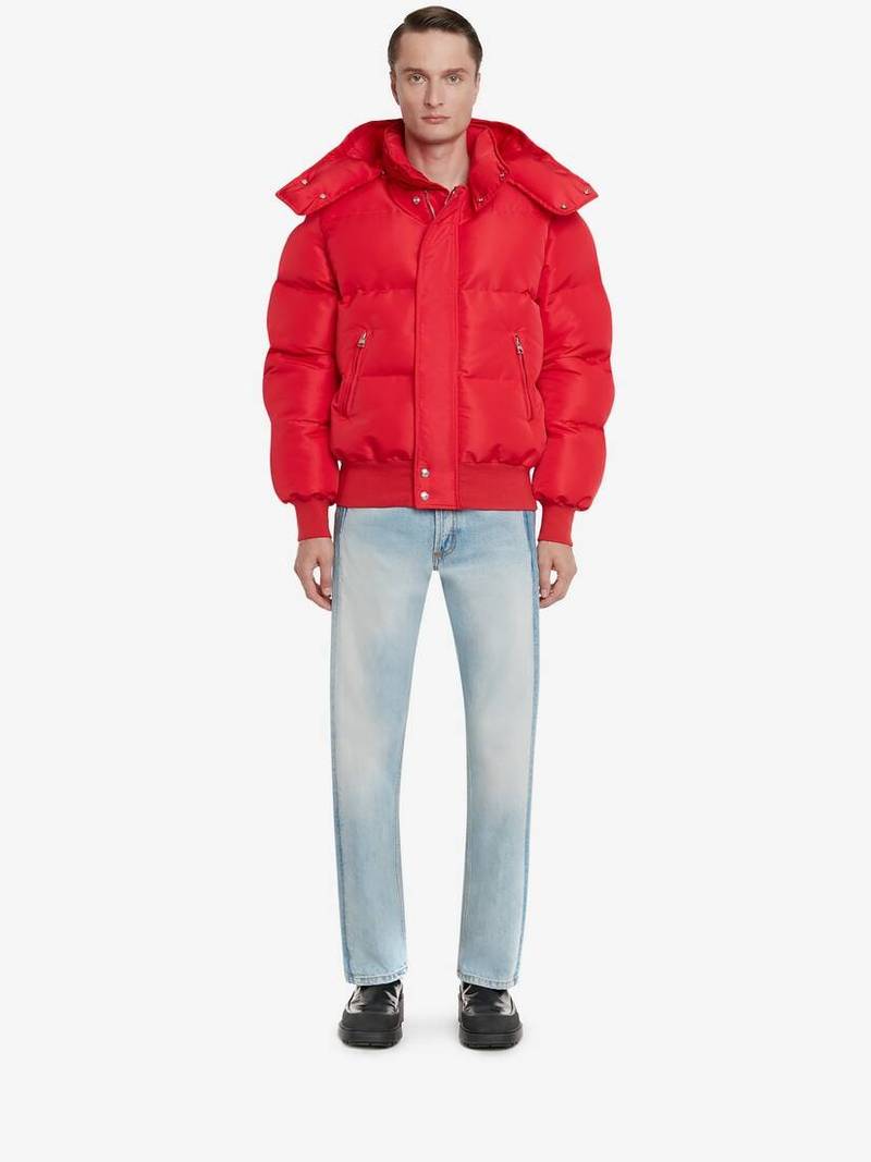 Alexander McQueen Men's Worker Patched Jeans in Light Blue outlook