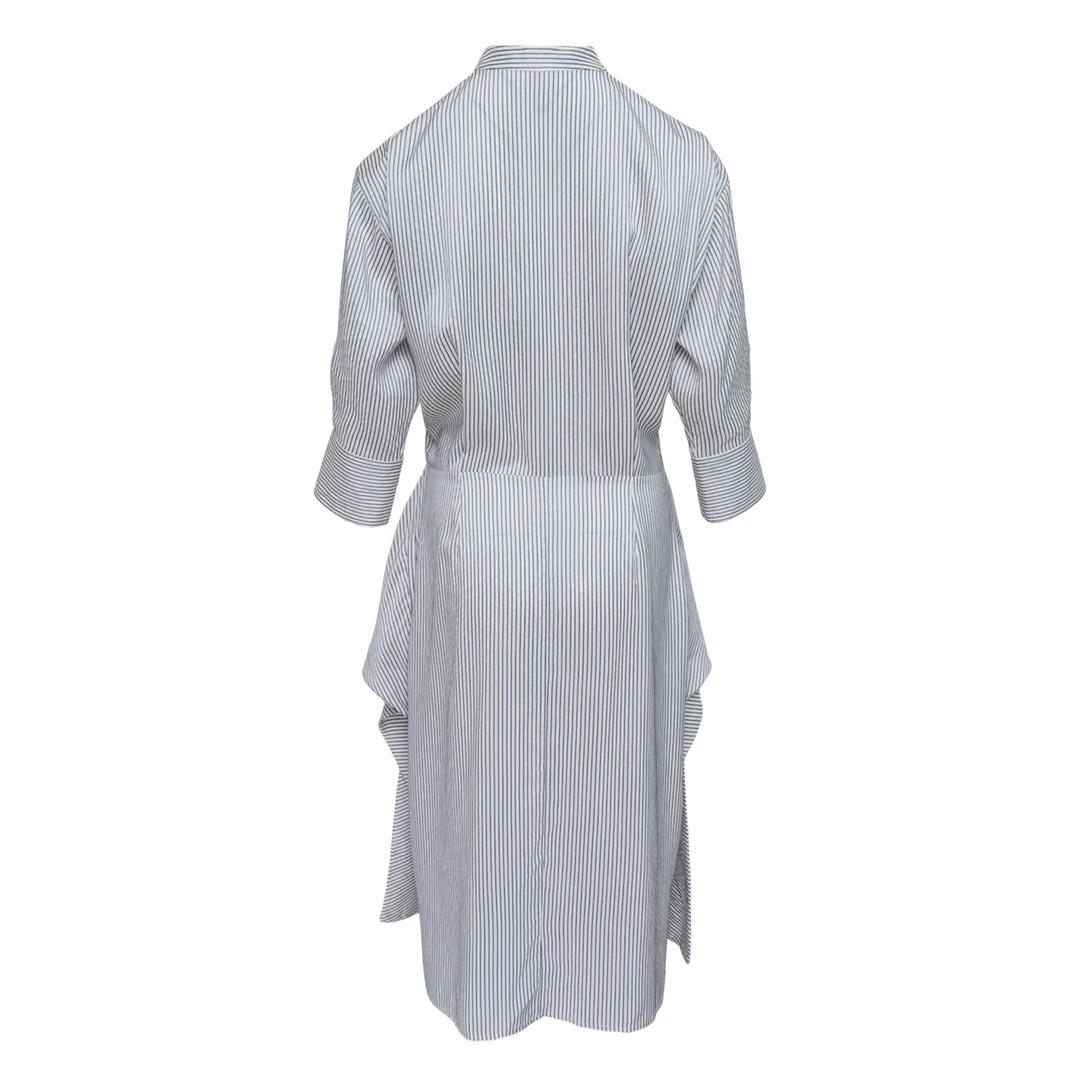 Striped Waist Tie Dress - 2