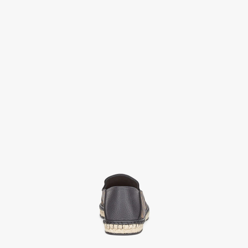 FENDI Brown fabric espadrilles outlook