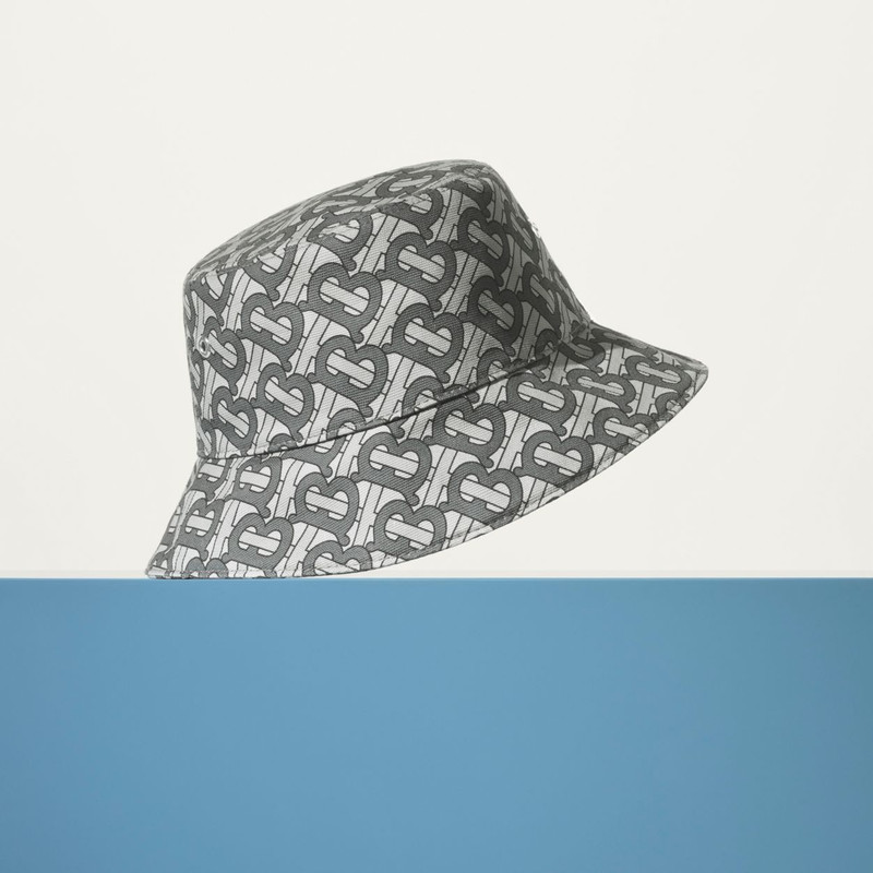 Monogram Print Cotton Bucket Hat 9