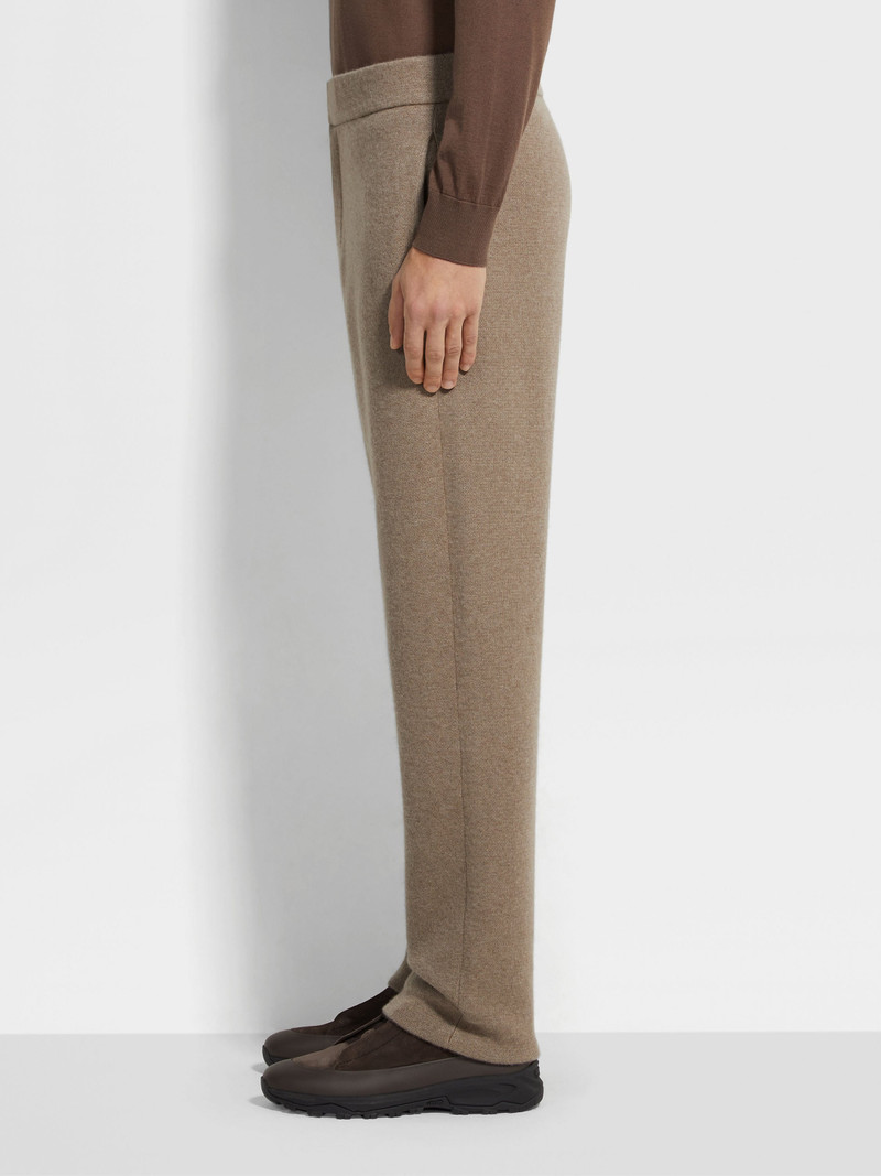 LIGHT TAUPE MÉLANGE OASI CASHMERE PANTS 4