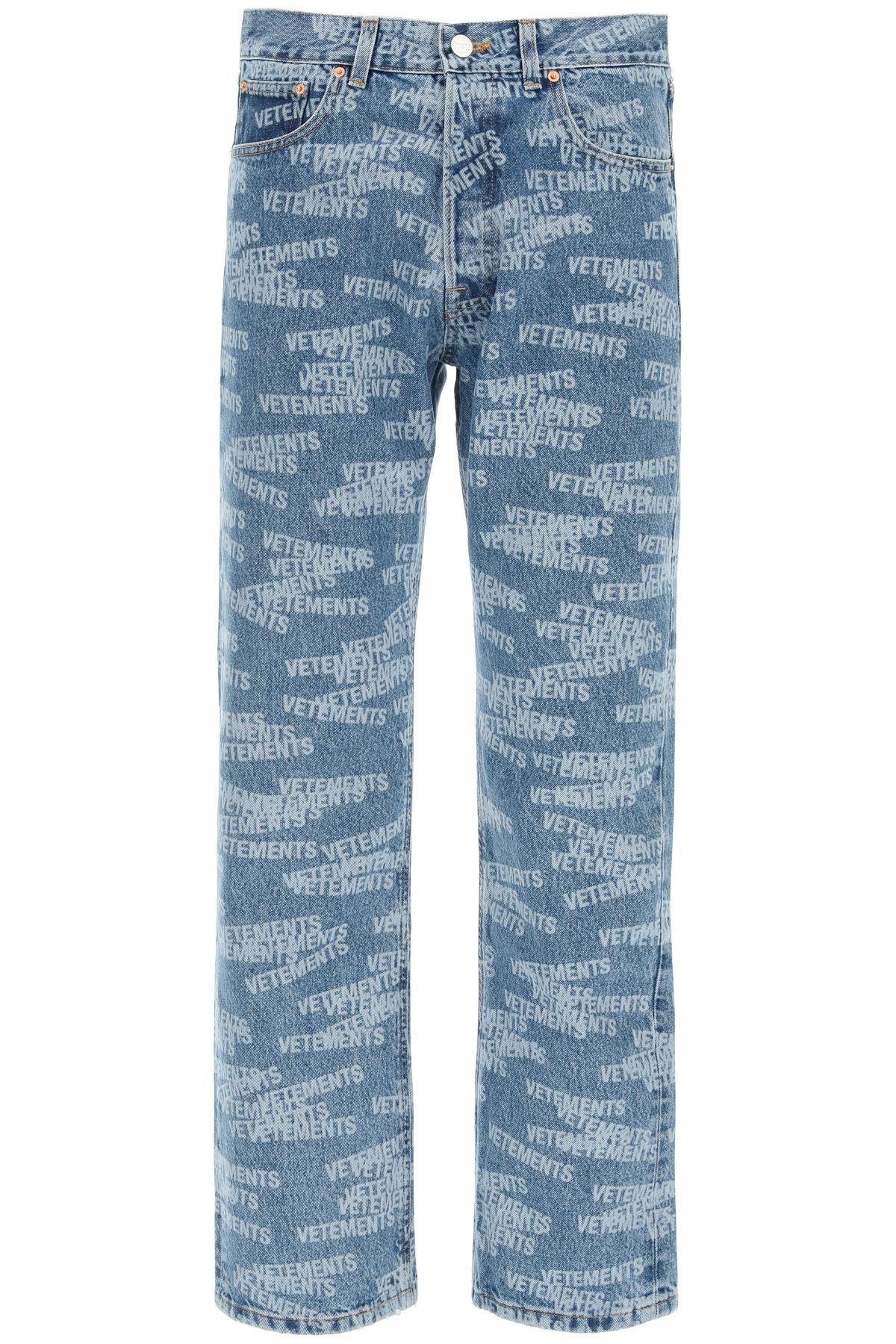 MONOGRAM PRINT JEANS - 1