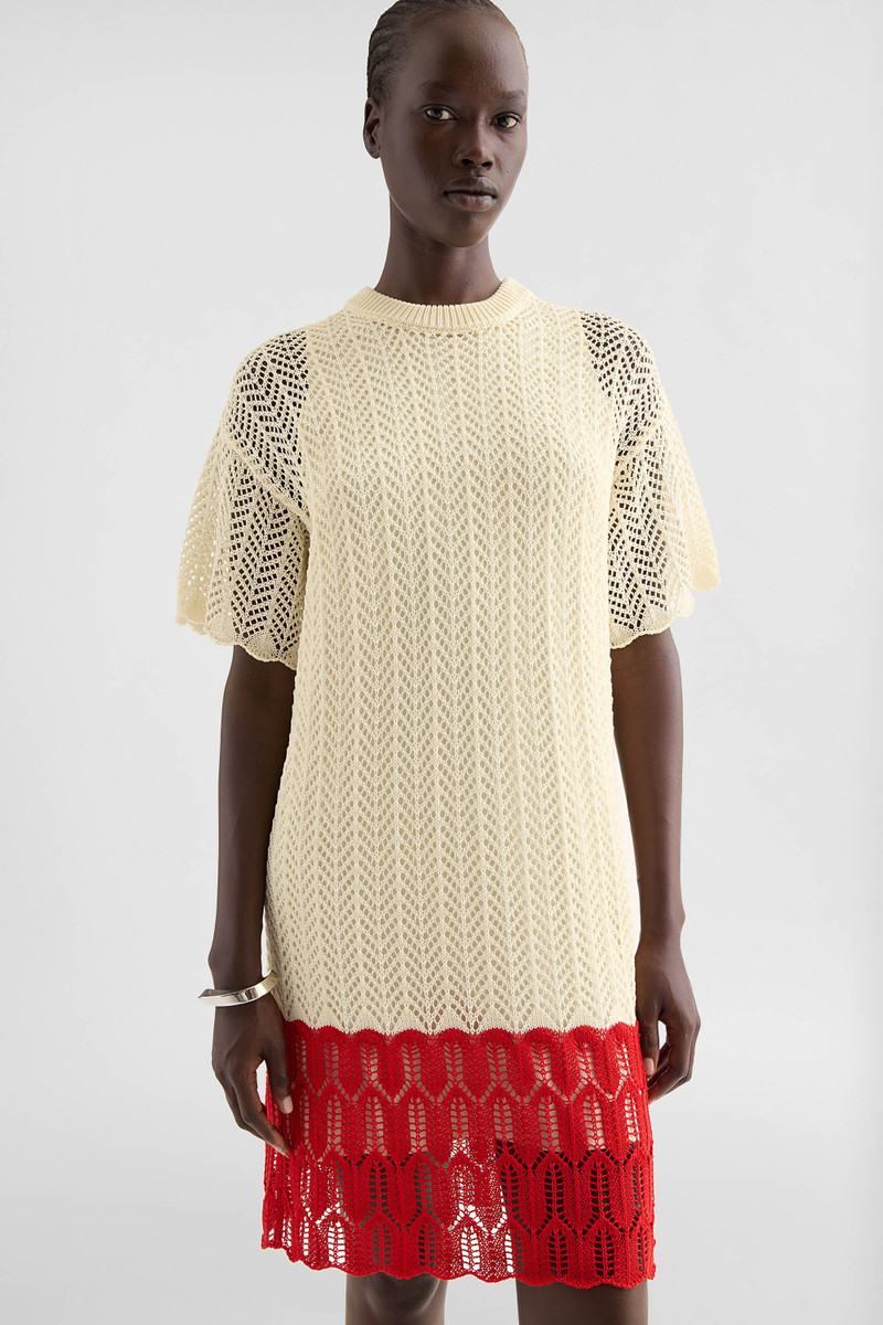 Cotton Pointelle Mini Dress 4