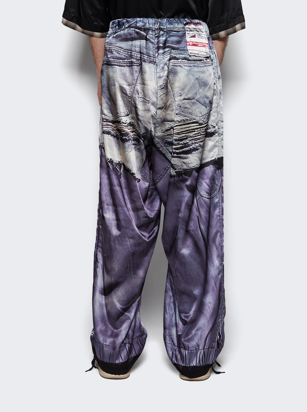 T.a.t.a Trompe-l'oeil Parachute Pants Navy - 4