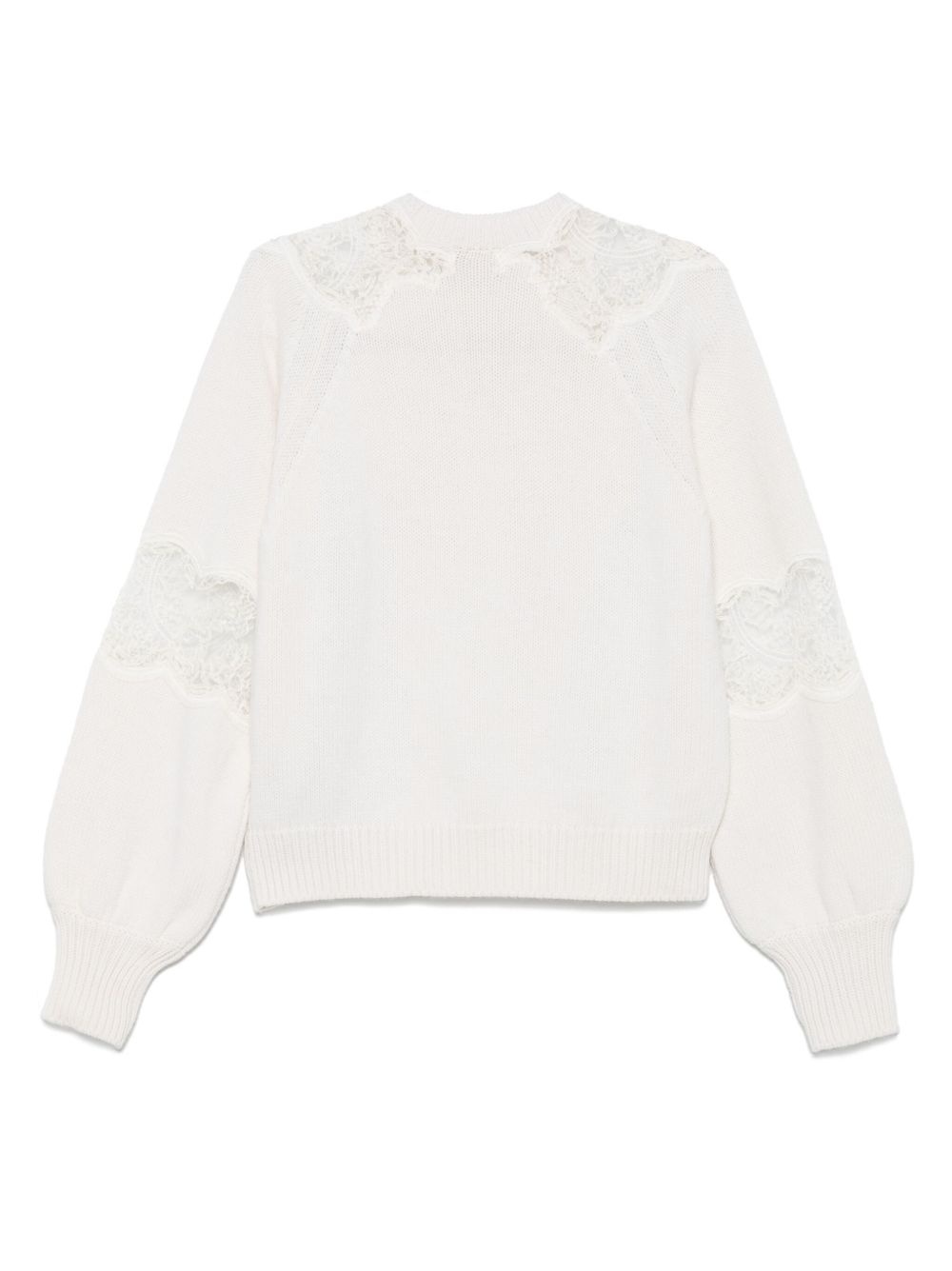 lace-detail sweater - 2