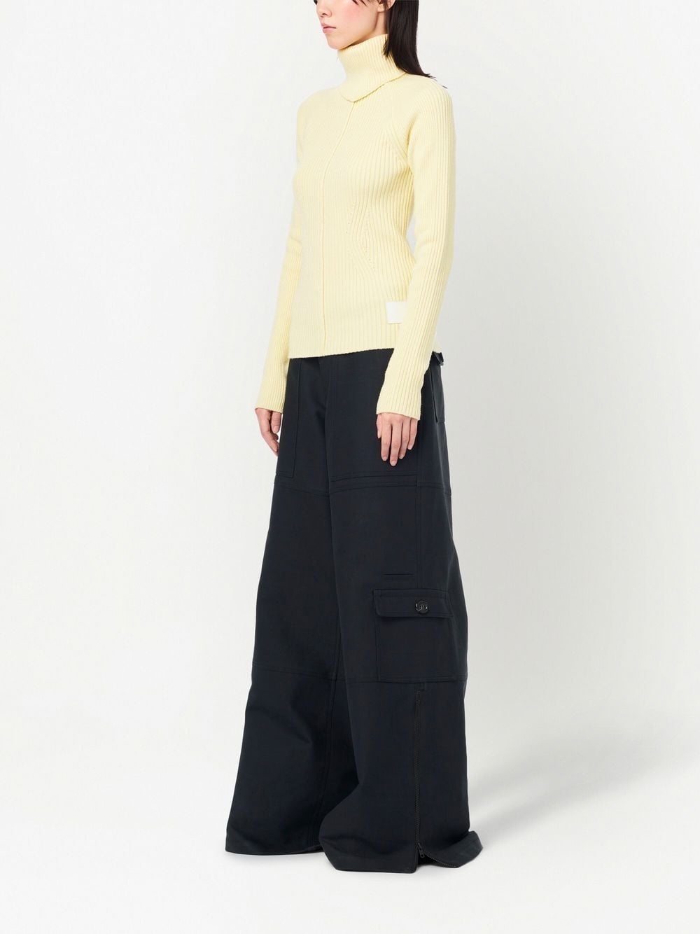 ribbed turtleneck jumper - 3