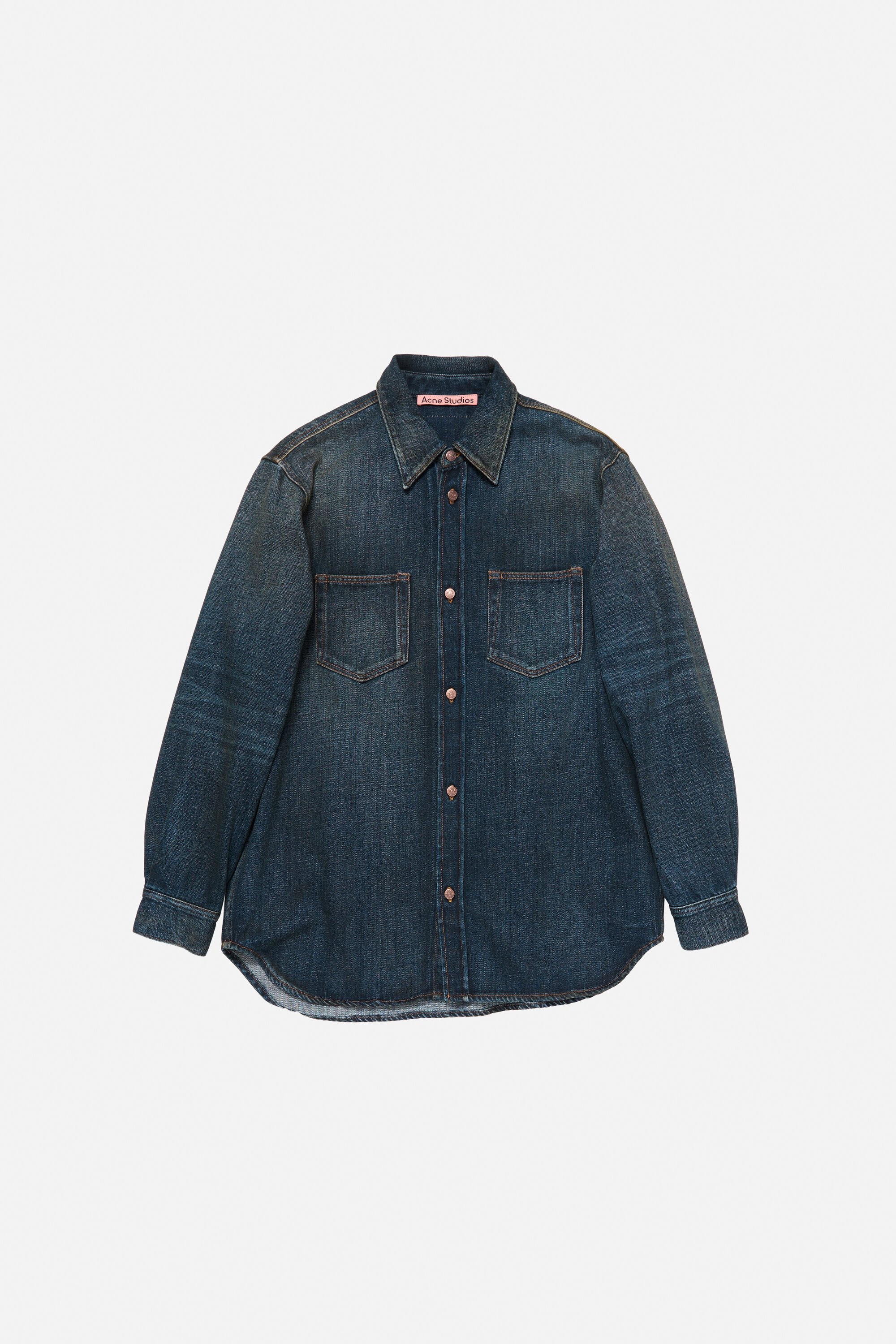 Denim button-up shirt - Dark Blue - 6