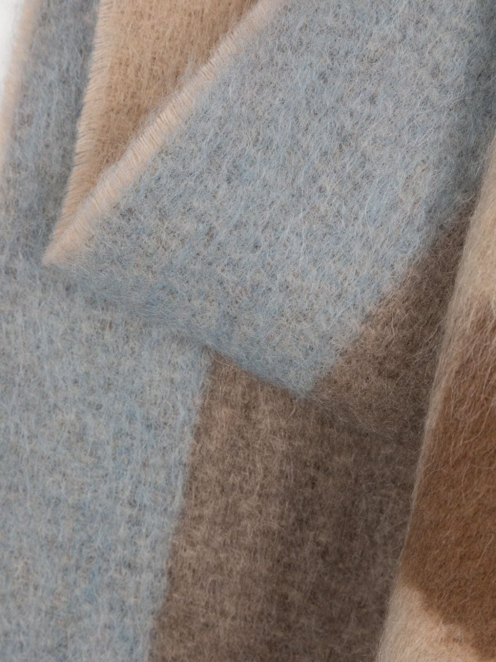 intarsia-logo fringed scarf - 3