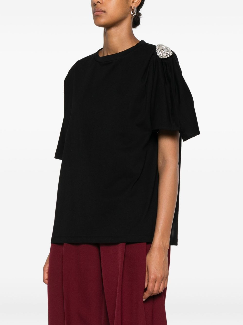 embellished puff-sleeve top - 3