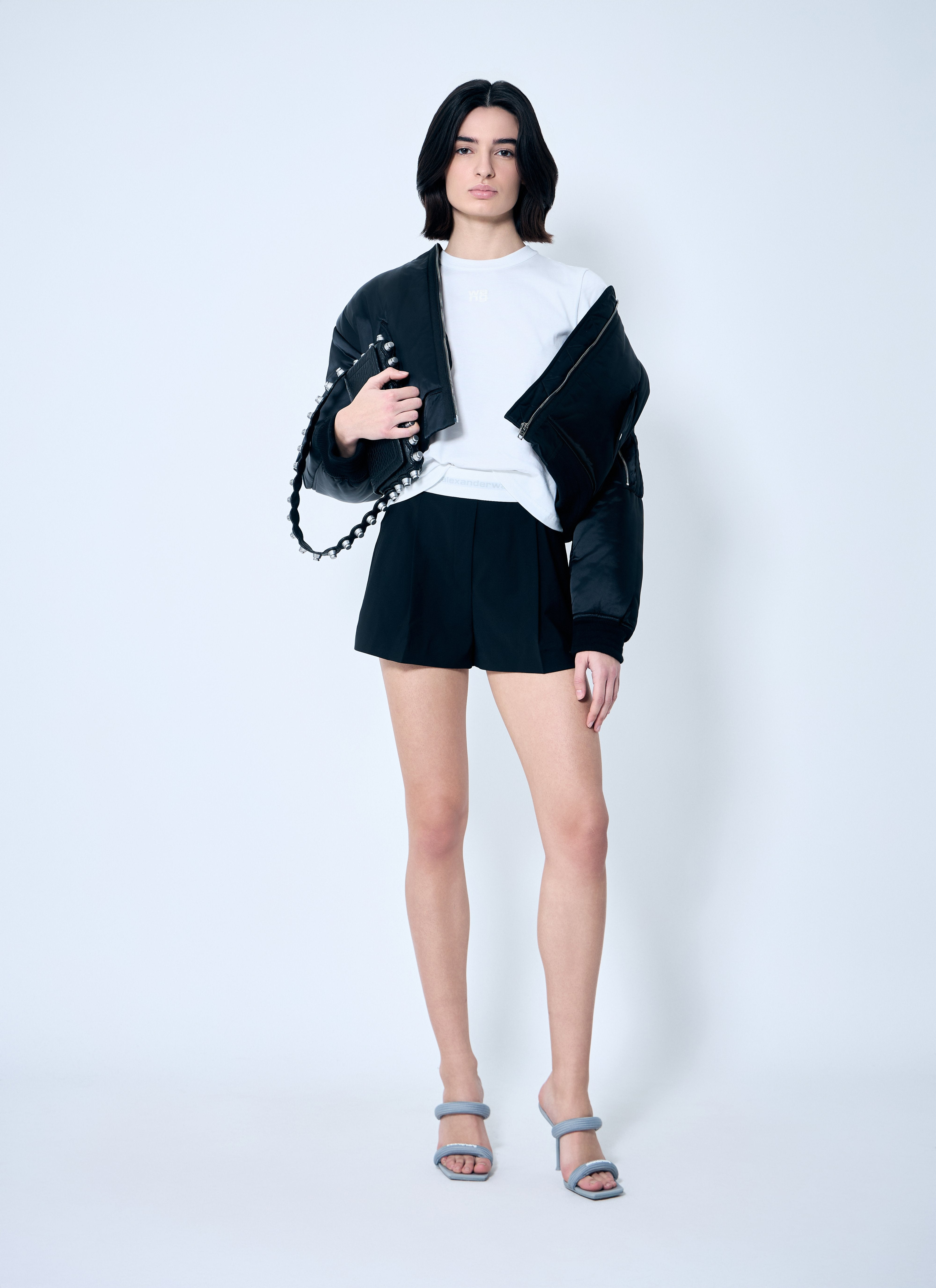 Alexander Wang Women Essential Shrunken Puff Logo T-Shirt - 2