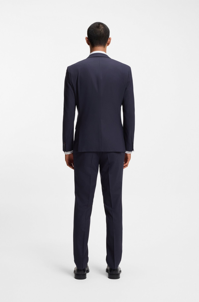 HUGO THREE-PIECE SLIM-FIT SUIT IN WOOL-BLEND POPLIN outlook