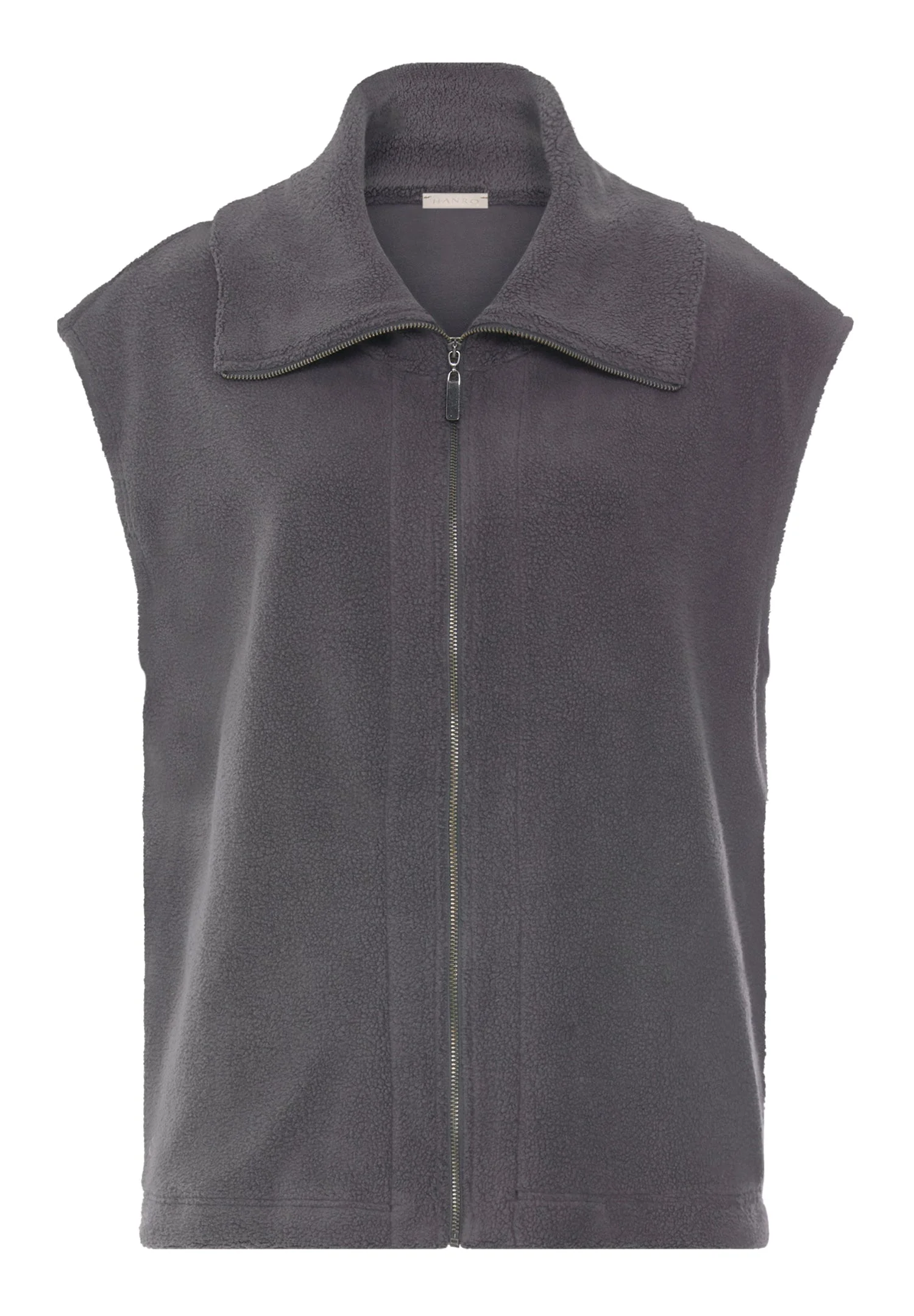 Easy Wear Cotton Blend Zip-Up Collared Vest - 1