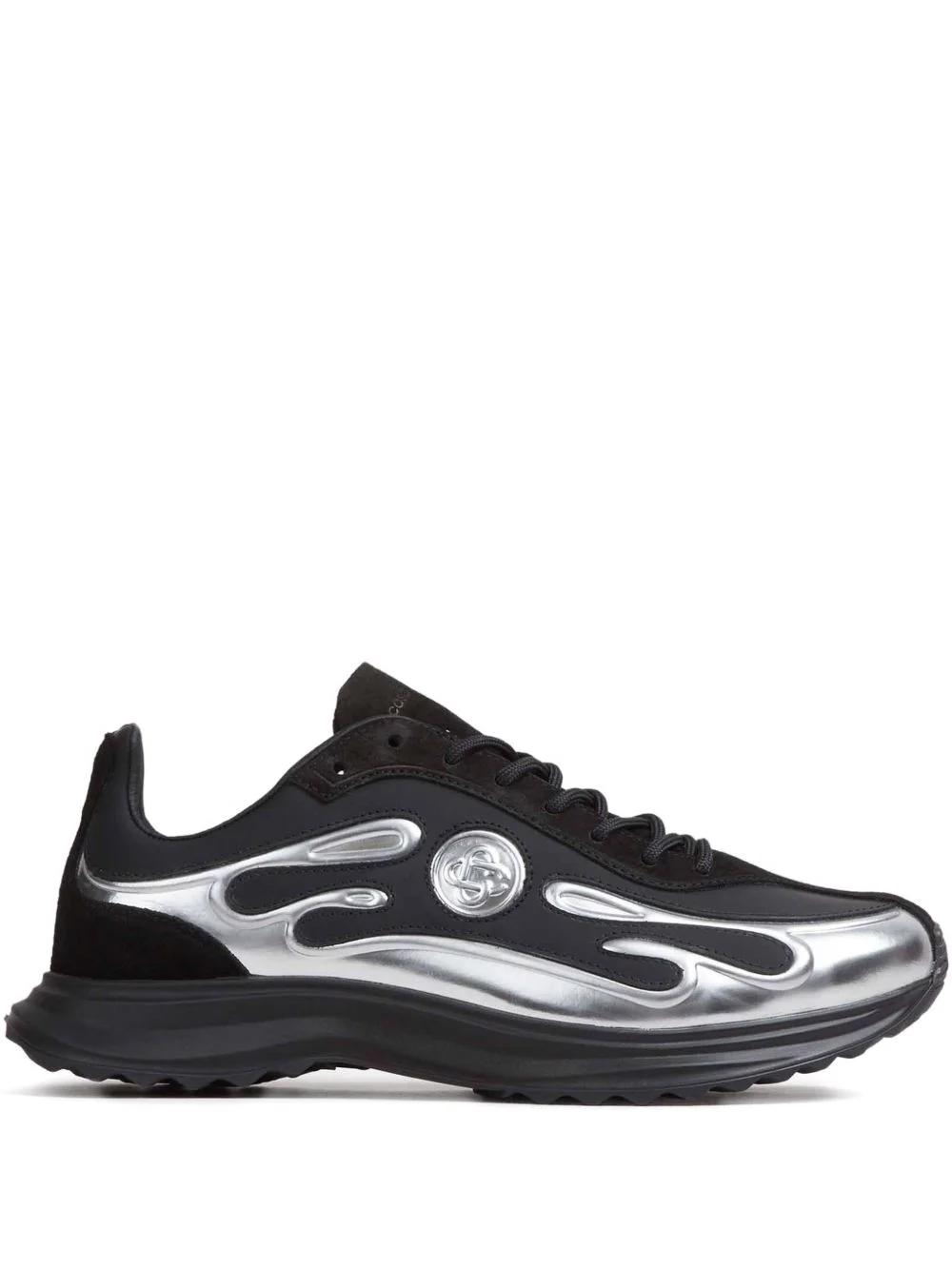 flame-appliqué sneakers - 1