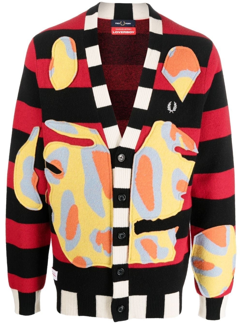 x Charles Jeffrey LOVERBOY intarsia-knit cardigan - 1