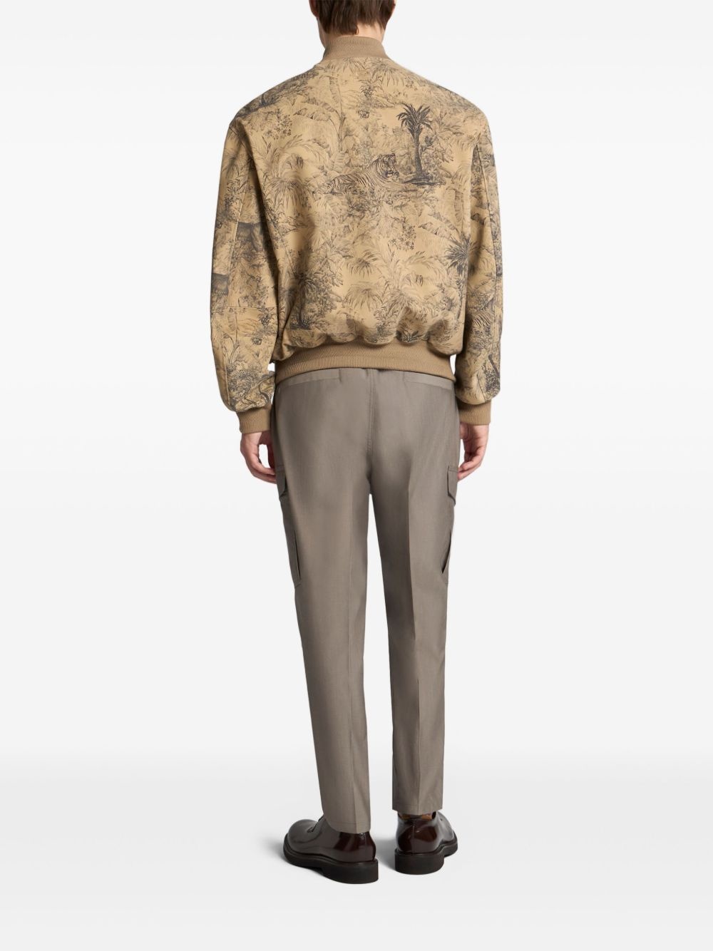 abstract print bomber jacket - 3
