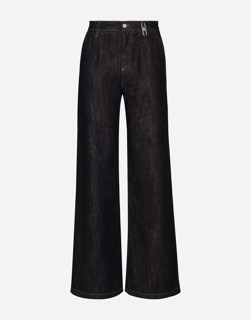 Cotton denim palazzo jeans 1