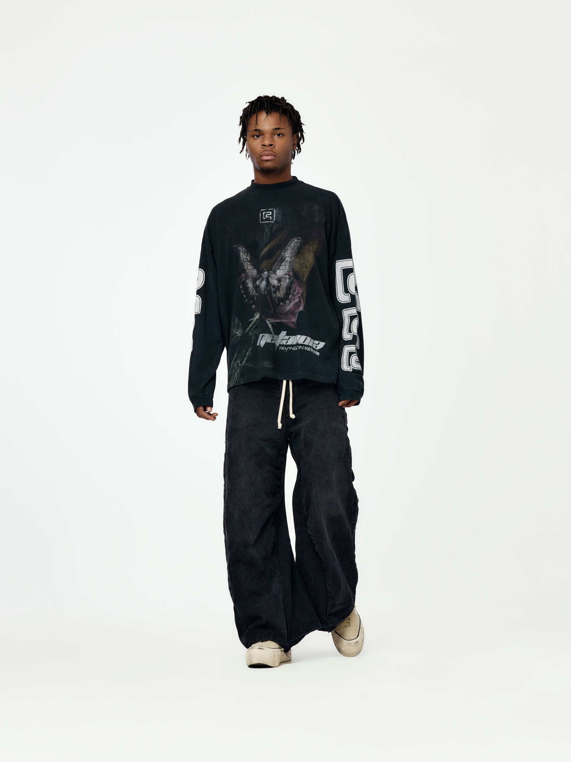 METAMOTH VINTAGE LS TEE (JET BLACK) - 4