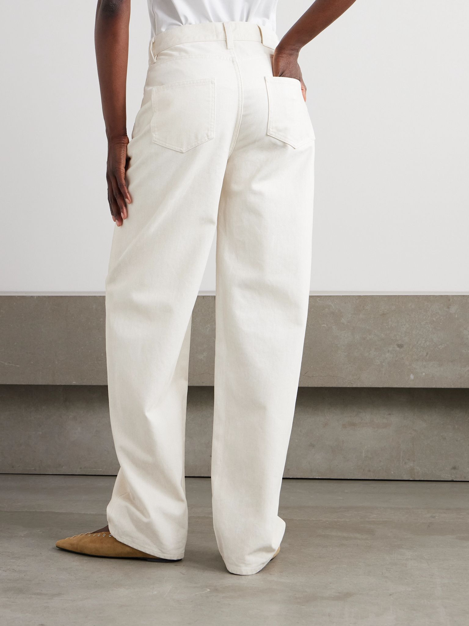 Asmar high-rise straight-leg jeans Cream - 4