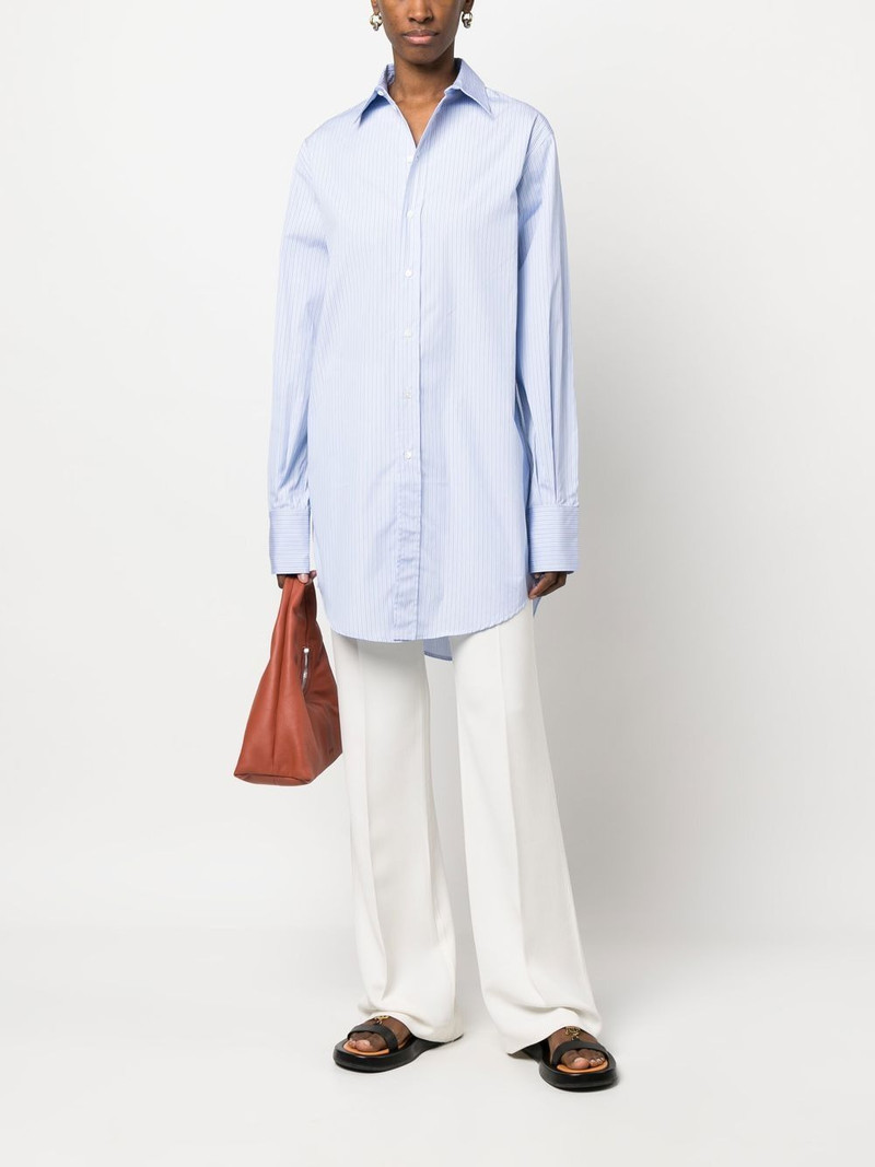 SA SU PHI long-length striped cotton shirt outlook