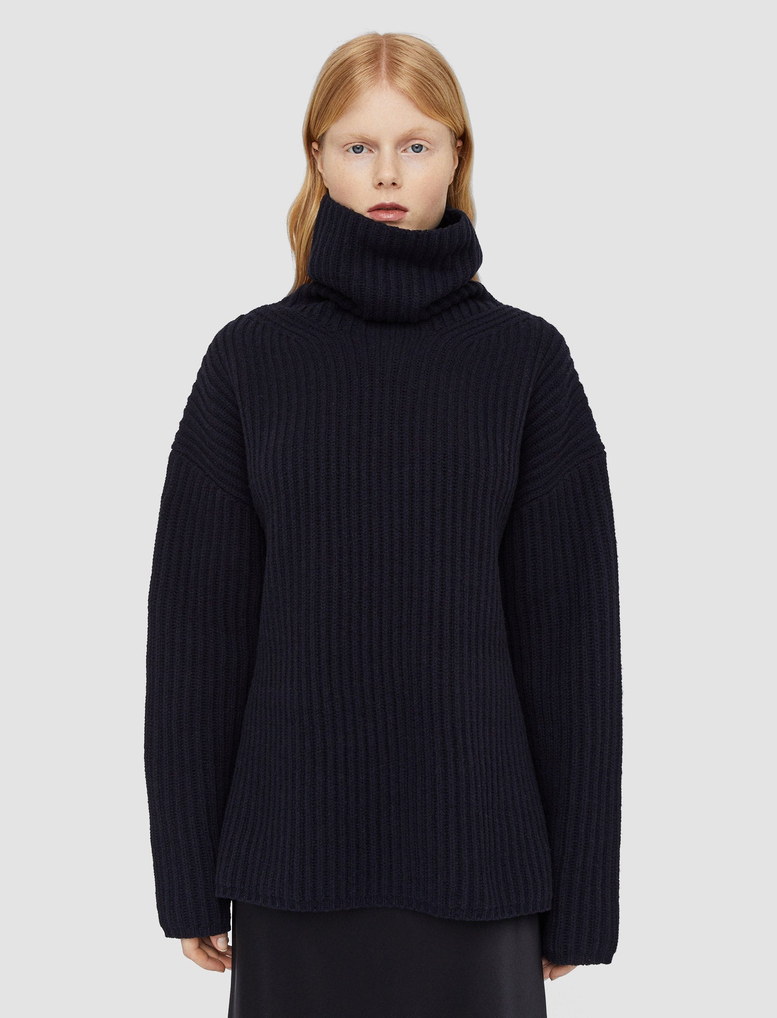 Cardigan Stitch High Neck Jumper - 3