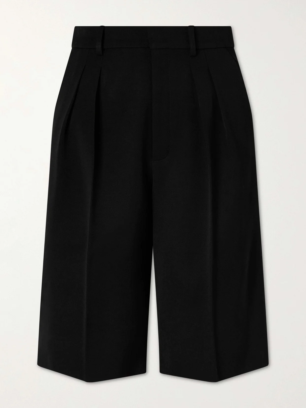 Wool Straight-leg Capri Pants - 1