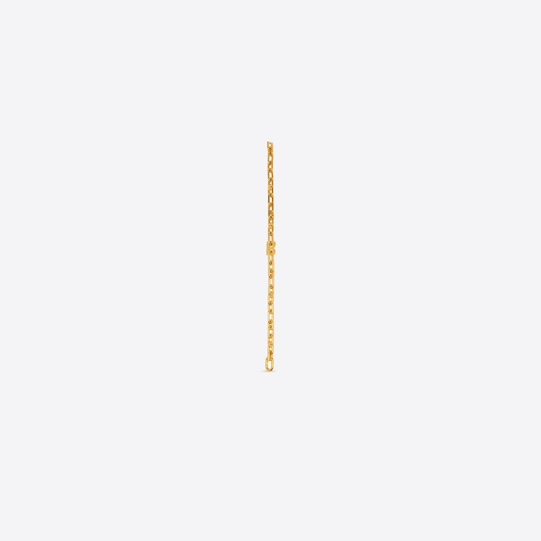 B Chain Thin Necklace in Gold - 3