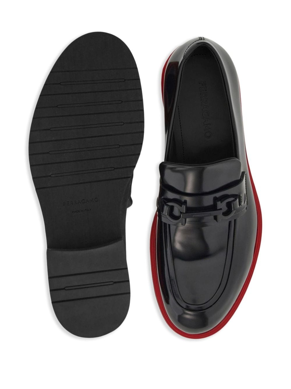 Gancini-ornament leather mocassins - 5