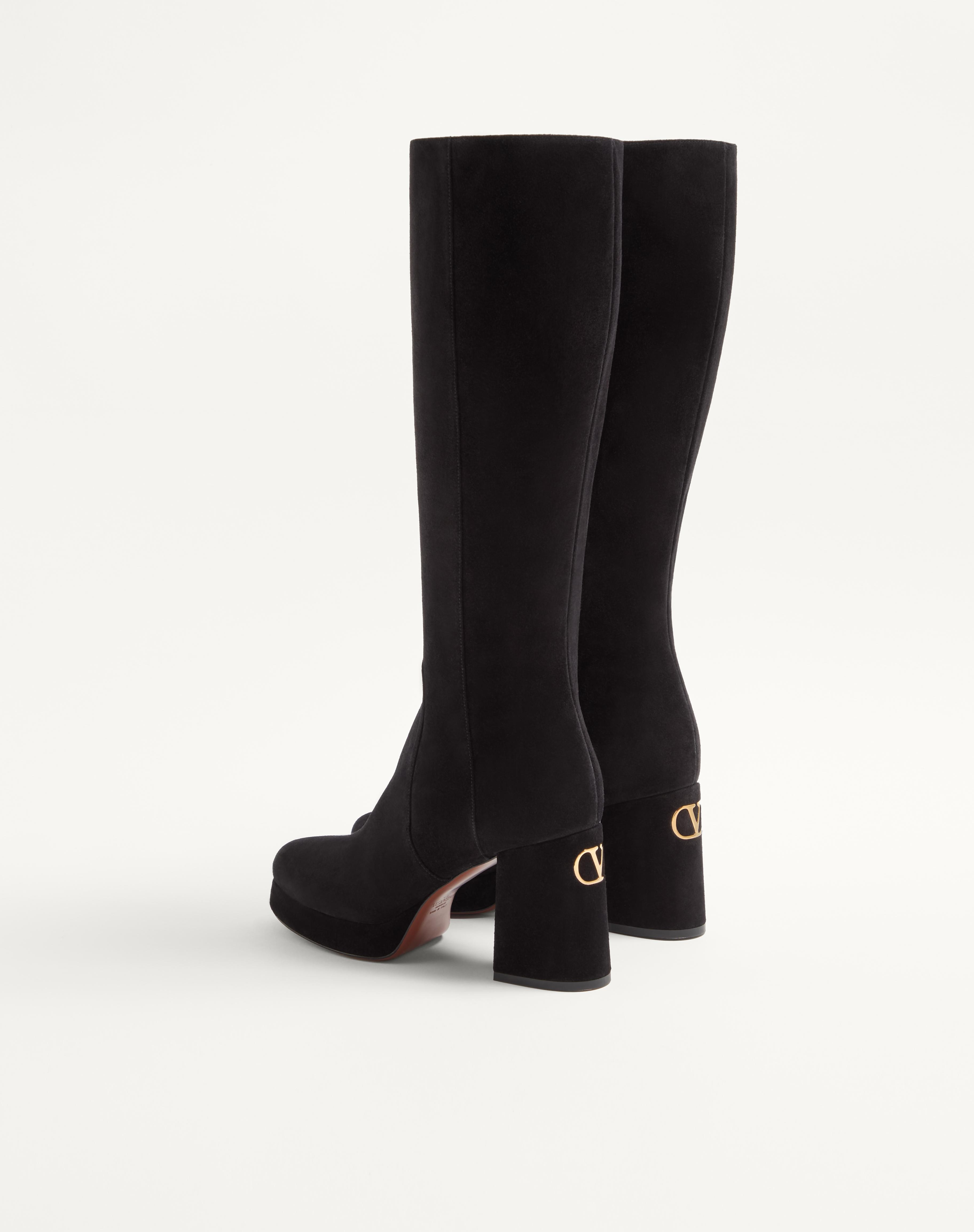 FAWCETTE PLATFORM BOOT IN CRUST LEATHER 90MM - 5