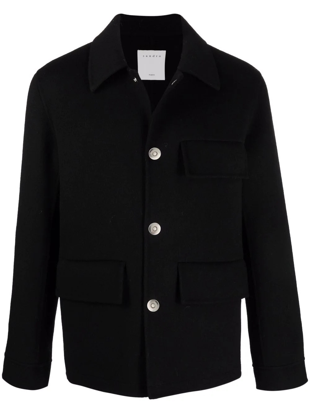 Worker wool shirt jacket - 1