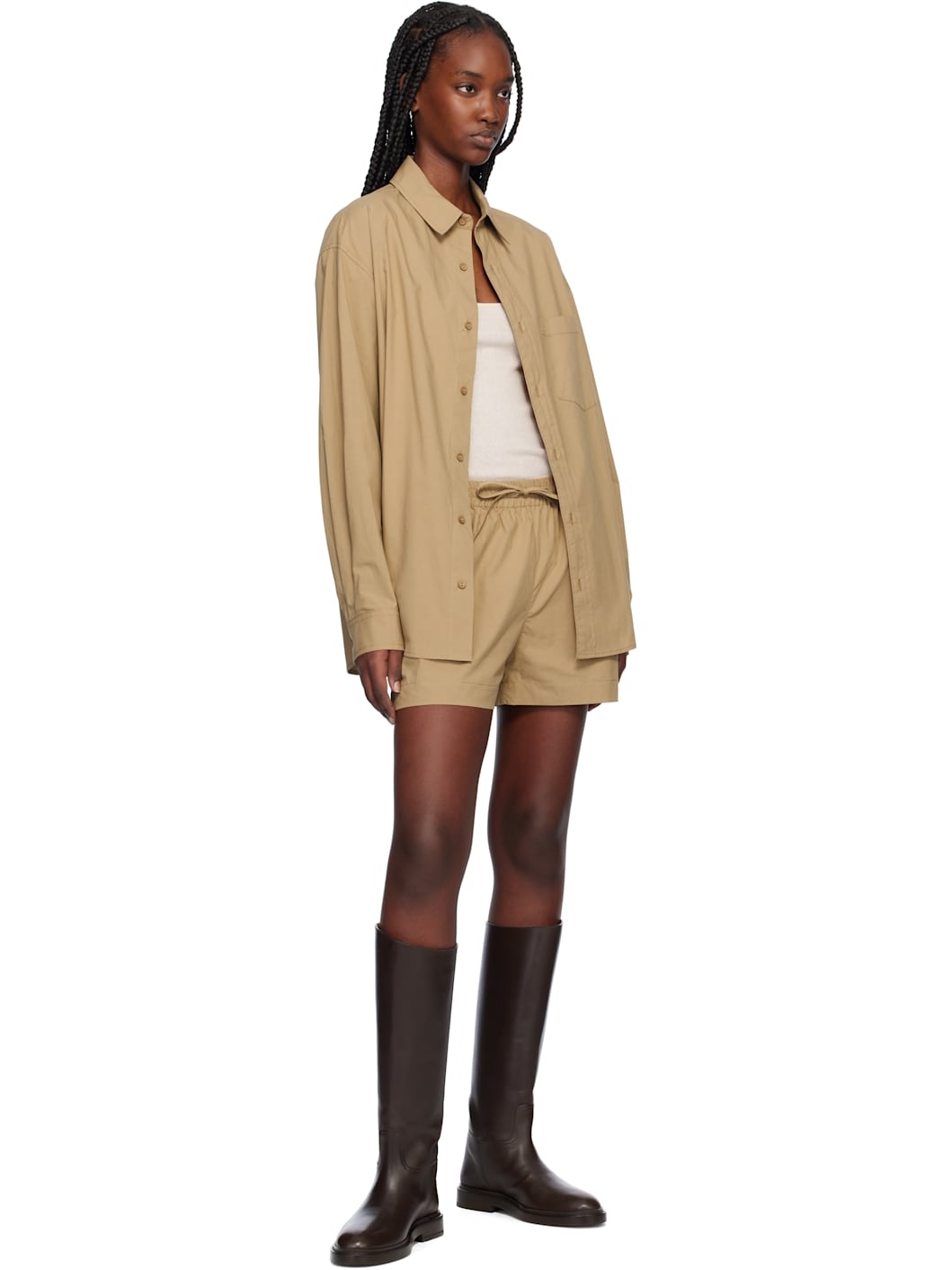 Tan Relaxed Shirt - 4