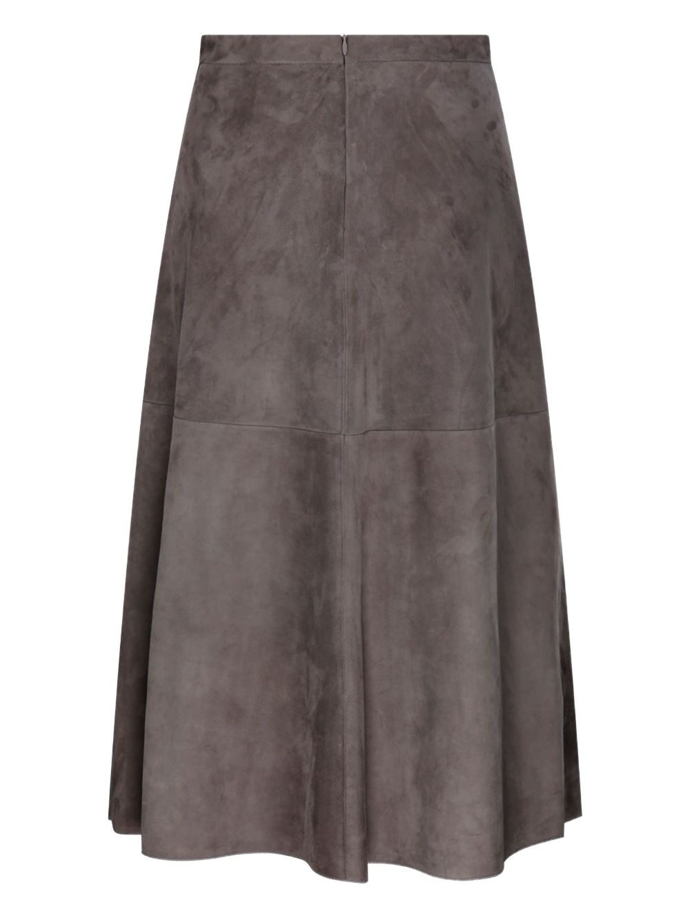 suede A-line skirt - 2