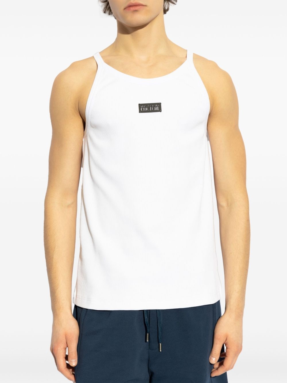 logo ribbed top - 3