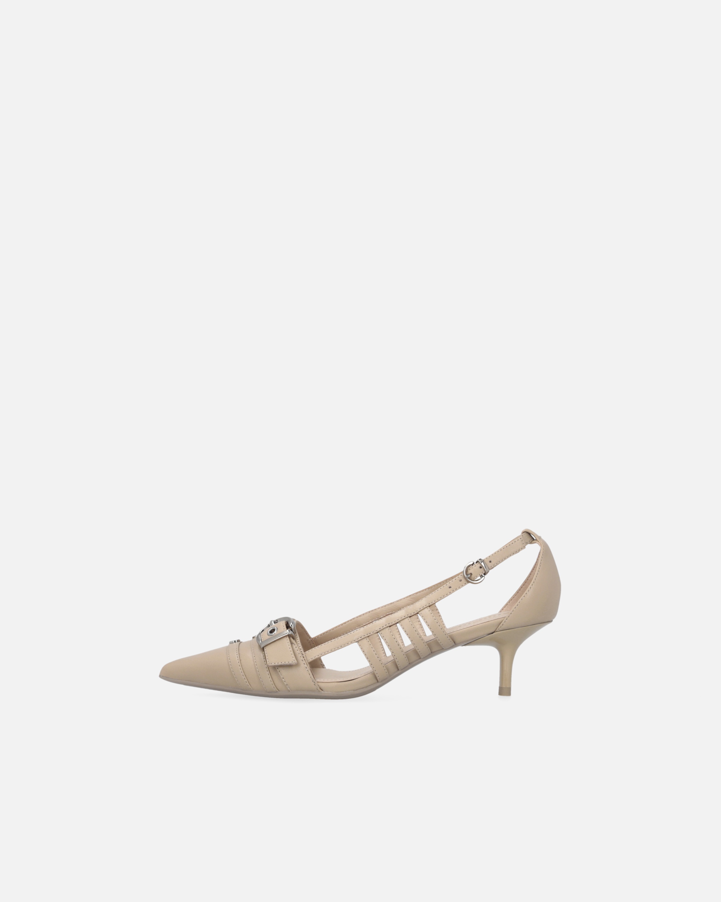 POINTED NAPPA LEATHER SLINGBACK PUMPS - 5