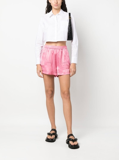 Givenchy logo embroidery silk shorts outlook