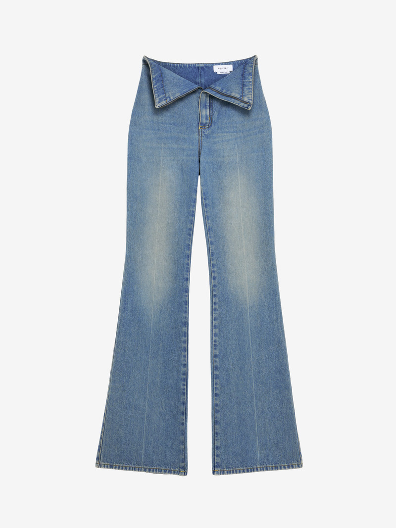 Fold Over Waist Jeans 1
