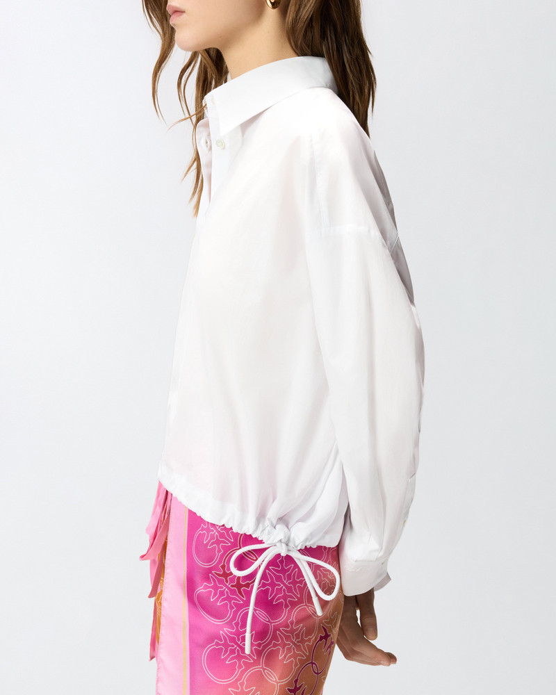 CROPPED SHIRT IN STRIPED COTTON WITH LOGO 6