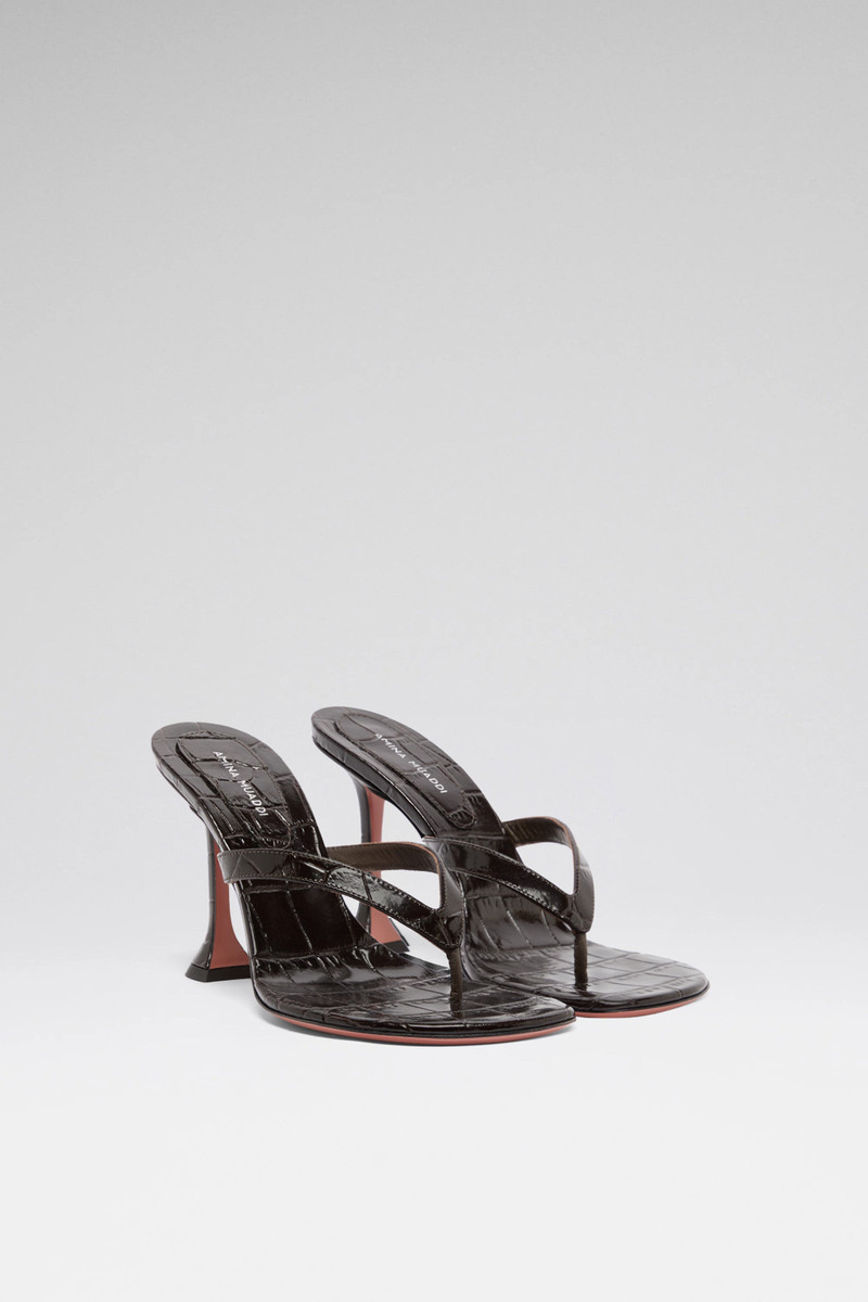 JULIETTE THONG SLIPPER 95 SHINY COFFEE CROC 4