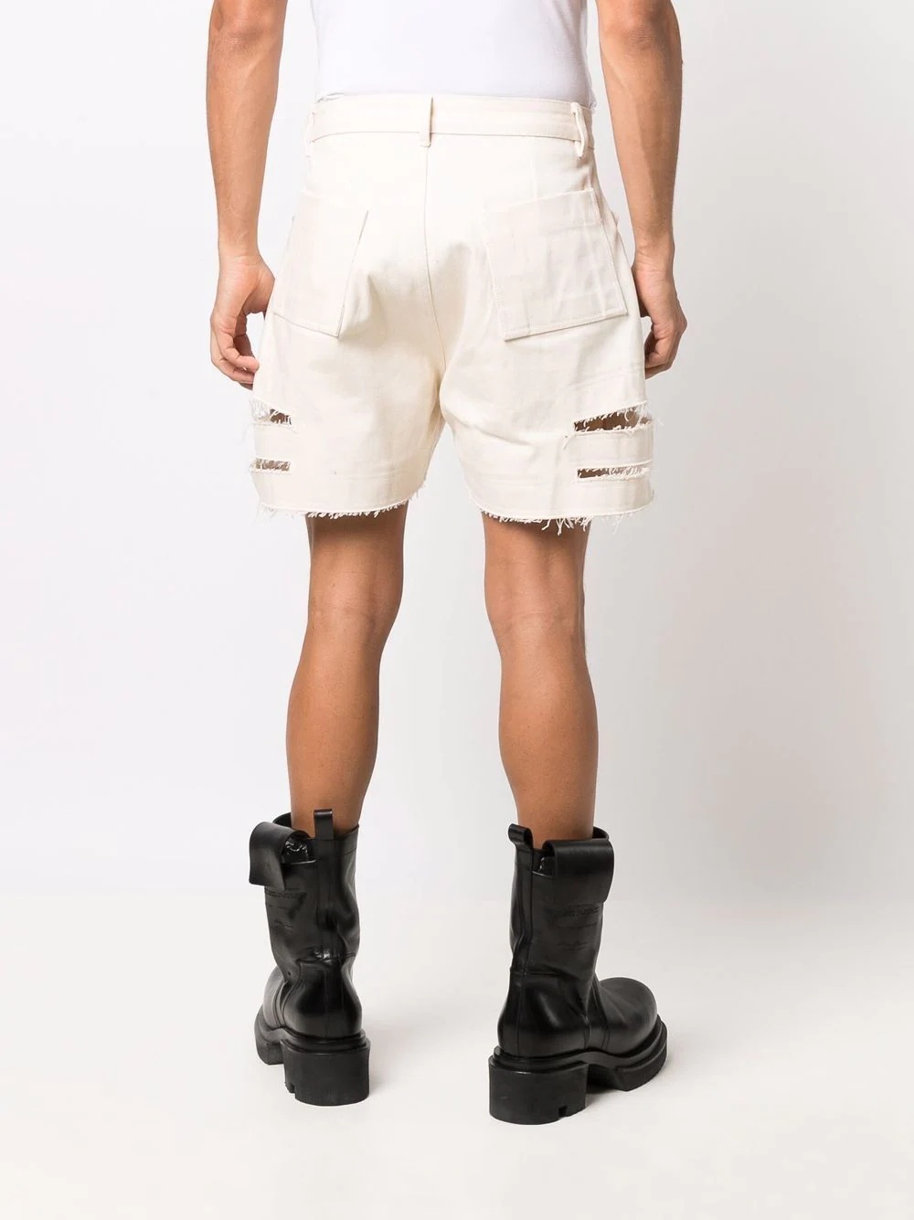 distressed cut-off shorts - 4