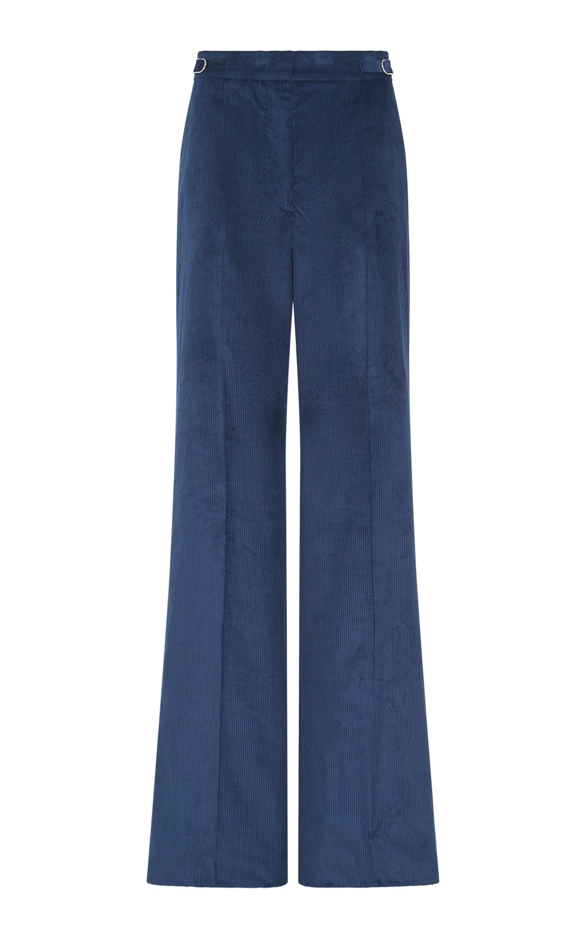 Vesta Flare Pant in Electric Navy Sea Island Cotton Corduroy - 1