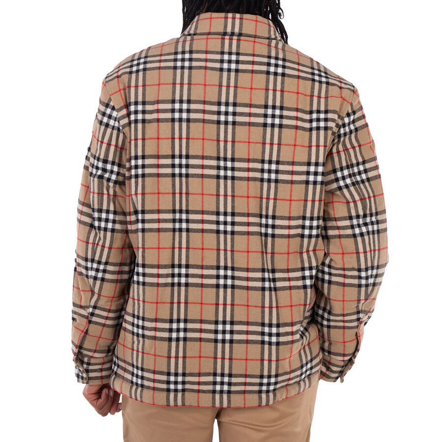 Burberry Archive Beige Vintage Check Wool Cotton Overshirt - 6